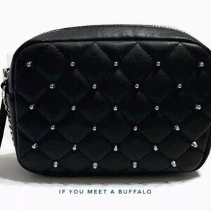 Rebecca Minkoff Diamond Stud Quilted Top Zip Crossbody Bag NEW